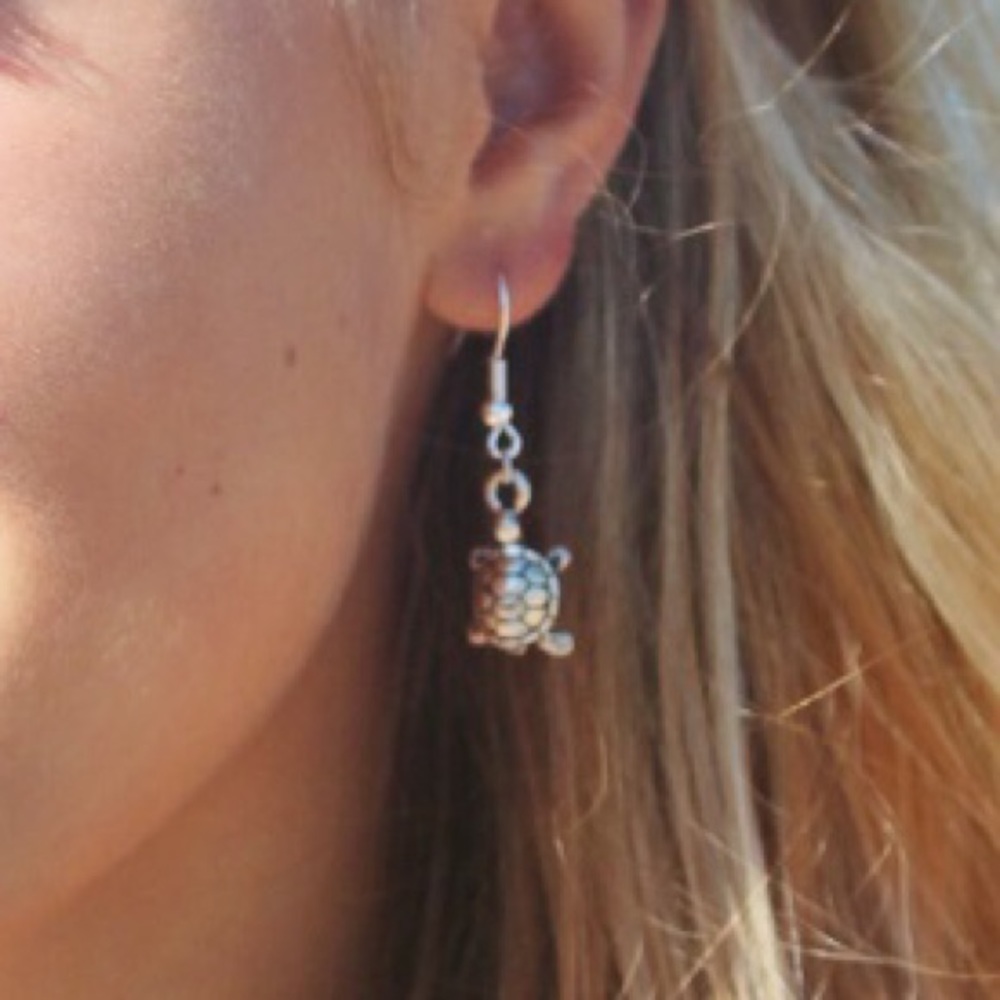 Sea Turtle Necklace and Earring Set Handmade